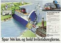 1978: Grenå-Hundested Færgens nye reklame med Farsø biler.