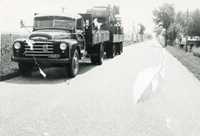 1960: Volvo med mejetærsker fra Kolding.